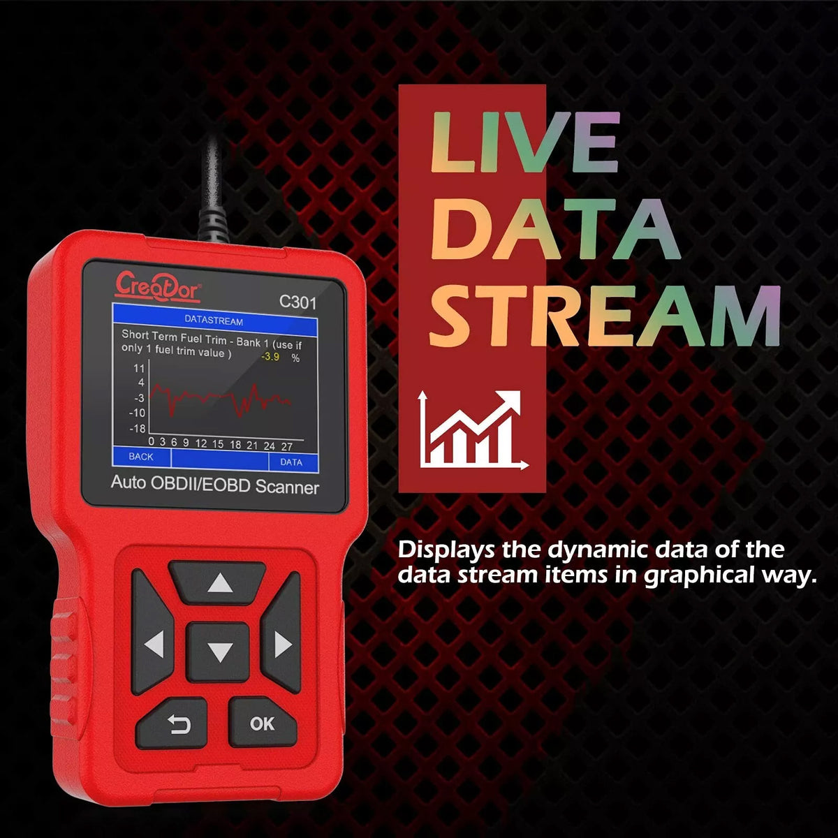 Creator OBD2 Scanner C301 OBDII Code Reader Diagnostic Scan Tool with ...